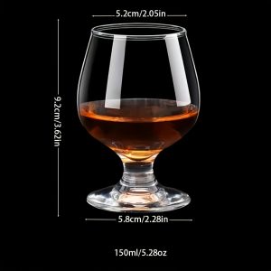 1pc, European Style Wine Glass Glass Liquor Cup Large Belly Whiskey Cup Stemmed Red Wine Glass Brandy Cup Glass - Image 6