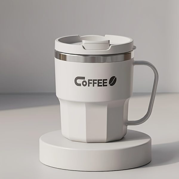 Double Insulated Stainless Coffee Mug with Lid - Reusable Cup, & Color Options, Dishwasher Travel-Friendly for Coffee & Tea - Perfect Gift for Holidays, Office, Camping (Ideal for hot