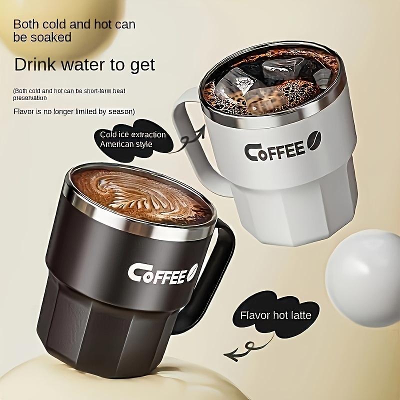 Double Insulated Stainless Coffee Mug with Lid - Reusable Cup, & Color Options, Dishwasher Travel-Friendly for Coffee & Tea - Perfect Gift for Holidays, Office, Camping (Ideal for hot - Image 5