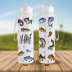 1pc of a 26Oz (760Ml) Personalized Sports Water Bottle with a Straw, Perfect for Gym Workouts And Outdoor Activities. an Ideal Summer Gift for Loved Ones, It'S Also a Great Option for Outdoor Sports Fans, Featuring a Fish Pattern Design