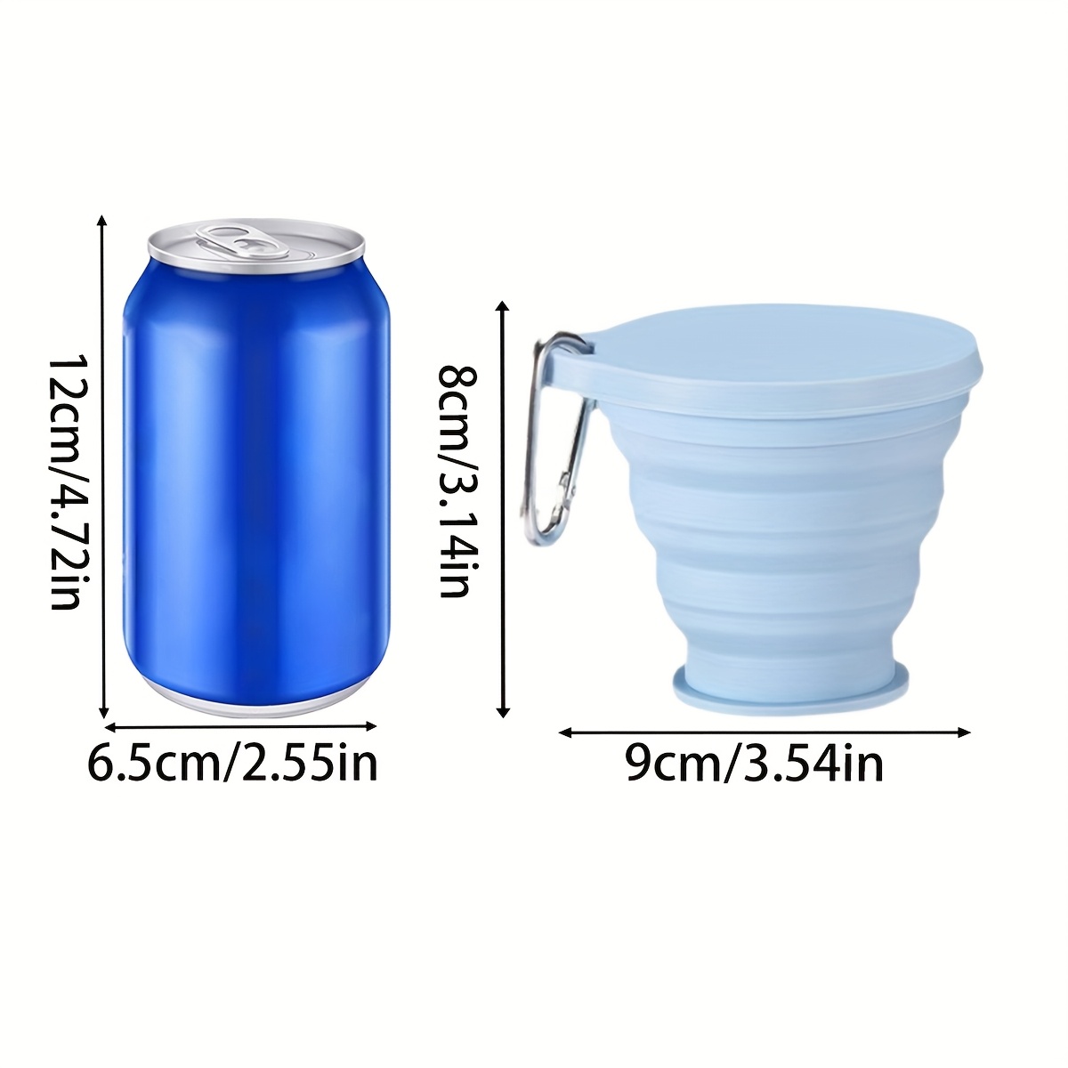 1 Foldable Silicone Water Cup, a Portable Travel Rinse Cup with Lid, Heat-resistant Tea Cup, Beverage Cup, Featuring a Carabiner Design for Hanging on Backpacks. Suitable for Camping, Outdoor Activities, Hiking, Cycling, Parties, Etc. - Image 9