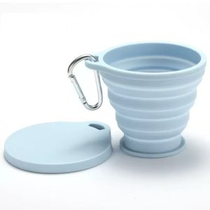 1 Foldable Silicone Water Cup, a Portable Travel Rinse Cup with Lid, Heat-resistant Tea Cup, Beverage Cup, Featuring a Carabiner Design for Hanging on Backpacks. Suitable for Camping, Outdoor Activities, Hiking, Cycling, Parties, Etc. - Image 8