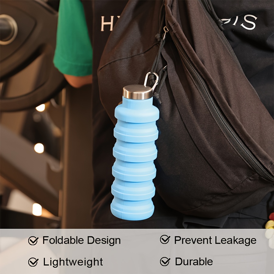 1pc Portable Folding Cup, Collapsible Silicone Water Cup, Reuseable 16oz, Lightweight Leakproof Portable Travel Water Bottles for Traveling Camping Hiking Sports Outdoors - Image 6