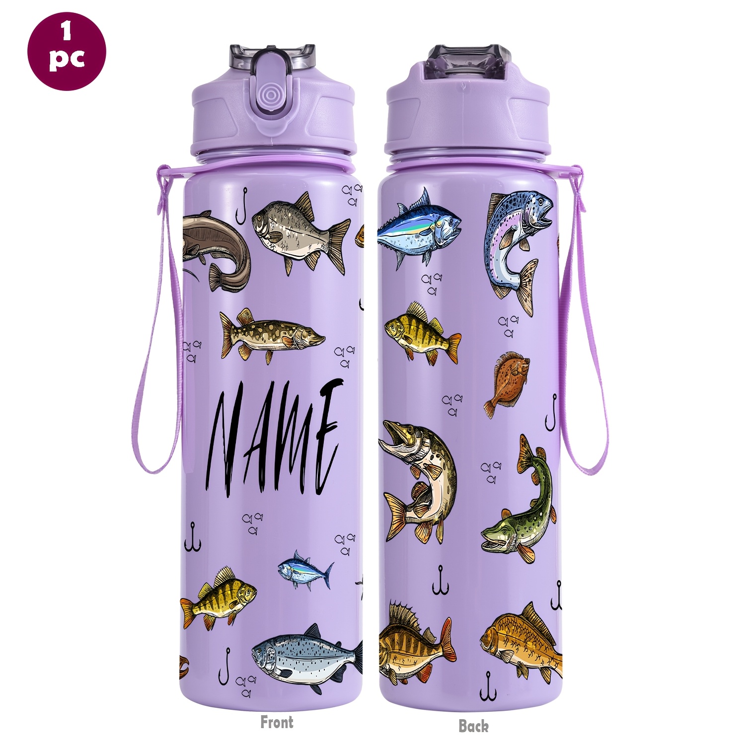1pc of a 26Oz (760Ml) Personalized Sports Water Bottle with a Straw, Perfect for Gym Workouts And Outdoor Activities. an Ideal Summer Gift for Loved Ones, It