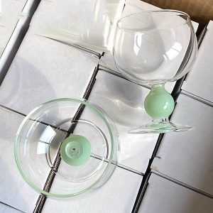 Elegant Vintage Green Glass Goblet - Perfect for Wine, Champagne, Juice & Cocktails - Hand Wash Only - Versatile Drinkware for Any Occasion - Image 8