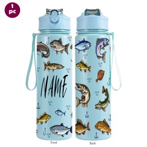 1pc of a 26Oz (760Ml) Personalized Sports Water Bottle with a Straw, Perfect for Gym Workouts And Outdoor Activities. an Ideal Summer Gift for Loved Ones, It'S Also a Great Option for Outdoor Sports Fans, Featuring a Fish Pattern Design - Image 9