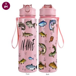 1pc of a 26Oz (760Ml) Personalized Sports Water Bottle with a Straw, Perfect for Gym Workouts And Outdoor Activities. an Ideal Summer Gift for Loved Ones, It'S Also a Great Option for Outdoor Sports Fans, Featuring a Fish Pattern Design - Image 7