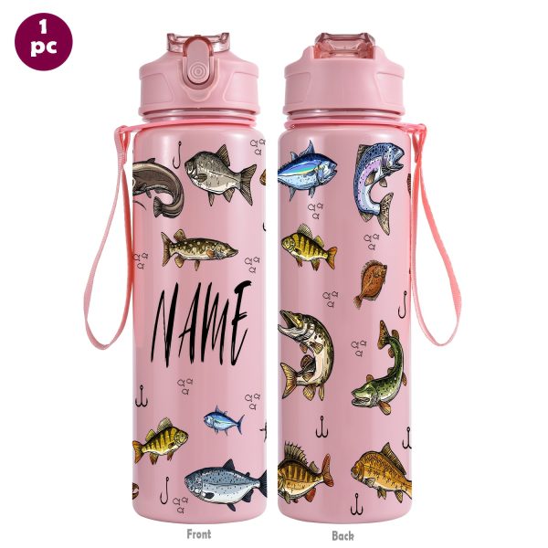 1pc of a 26Oz (760Ml) Personalized Sports Water Bottle with a Straw, Perfect for Gym Workouts And Outdoor Activities. an Ideal Summer Gift for Loved Ones, It'S Also a Great Option for Outdoor Sports Fans, Featuring a Fish Pattern Design