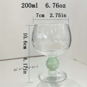 Elegant Vintage Green Glass Goblet - Perfect for Wine, Champagne, Juice & Cocktails - Hand Wash Only - Versatile Drinkware for Any Occasion - Image 6