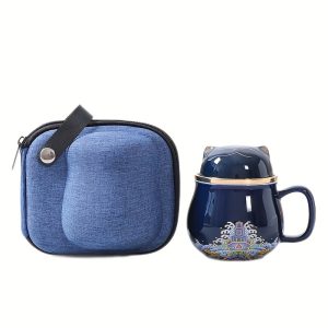 Ceramic Cat Cup with Portable Bag - Reusable, Insulated, Floral Design, Machine Washable, Ideal for Travel, Perfect for Home or Office Use, Ceramic Cup with Lid, | Floral Design Cup | Ceramic Cup - Image 13