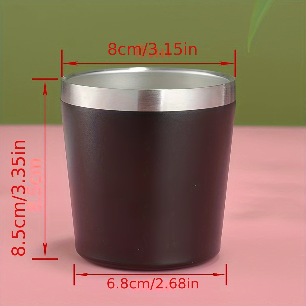 1pc, 8 Ounces, 260Ml, Mini Insulated Milk Cup, Small Capacity Red Wine Glass, Coffee Cup, Double-Layer Stainless Steel Vacuum Insulated Cup, Ice Cup, Compact And Convenient, with Lid, Suitable for Coffee, Red Wine, Tea - Image 6