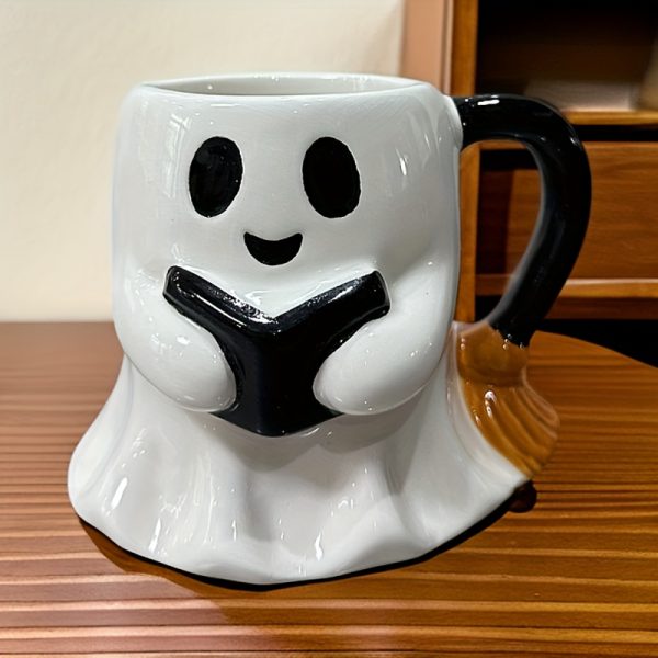 1pc Halloween Mug, Halloween Gift, Halloween Coffee Cup, Ceramic Cup, Water Cup, Mug, Festive Gift, Breakfast Cup