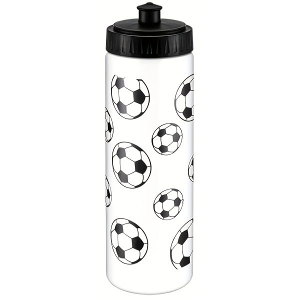 1pc Lightweight Hexagonal Pattern Sports Water Bottle - Durable Plastic with Easy-Pull Lid, Ideal for Students, Perfect for School Sports & Outdoor Activities