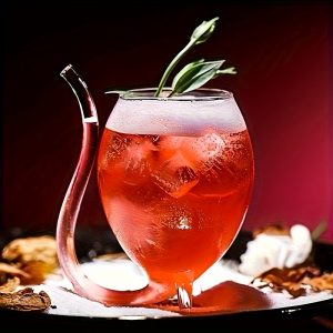 Wine Glass, Cocktail Glass, Decanter Cup, Mug with Built-In Straw, Cocktail, Wine, Champagne, Home Bar, Party, Club, Glassware, Outdoor Camping
