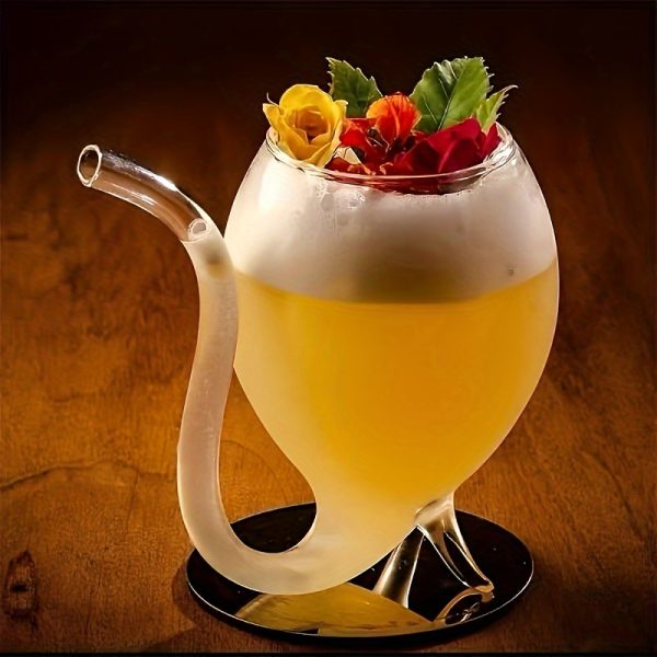 Wine Glass, Cocktail Glass, Decanter Cup, Mug with Built-In Straw, Cocktail, Wine, Champagne, Home Bar, Party, Club, Glassware, Outdoor Camping