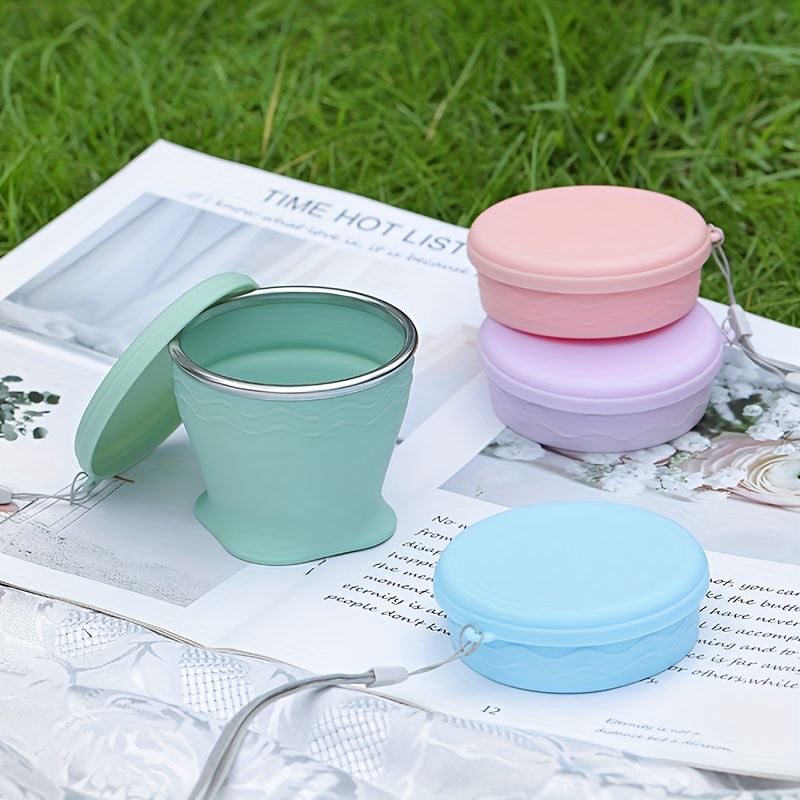 1pc Portable Foldable Water Bridge Outdoor Camping Travel Mug, 6.76oz Compression Cup for Tea and Coffee - Image 2