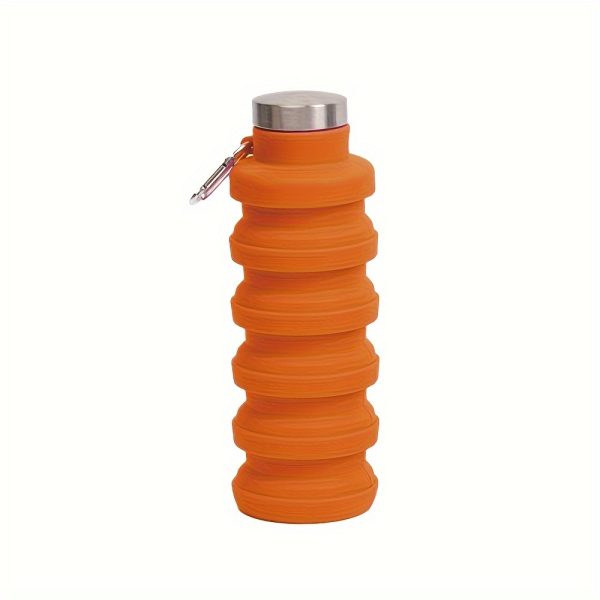 1pc Portable Folding Cup, Collapsible Silicone Water Cup, Reuseable 16oz, Lightweight Leakproof Portable Travel Water Bottles for Traveling Camping Hiking Sports Outdoors
