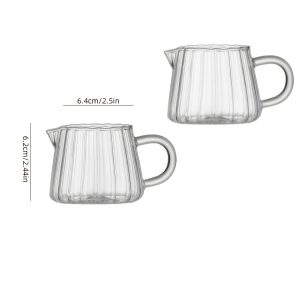 1pc/2pcs Ribbed Glass Tumblers, Glass Coffee Cups, Heat-Resistant Drinkware Vintage Smoothie Cups Transparent Glass Wine Ice Beer Cups, Beverage Glasses, Kitchen Glassware, Smoothie Cups, Easy Design, Reusable Glassware, Bar Additions - Image 4