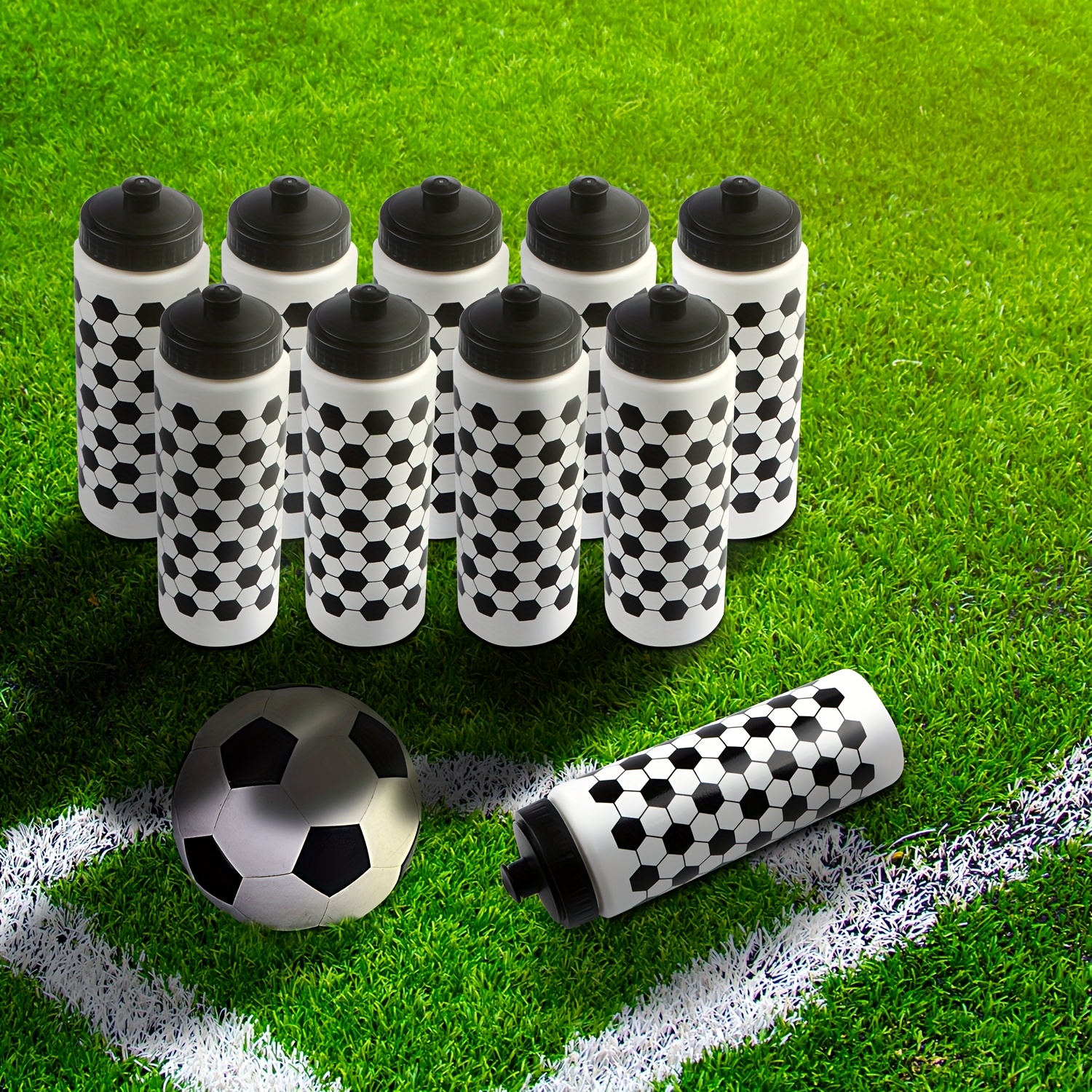1pc Lightweight Hexagonal Pattern Sports Water Bottle - Durable Plastic with Easy-Pull Lid, Ideal for Students, Perfect for School Sports & Outdoor Activities - Image 11