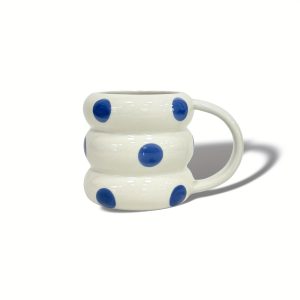1pc, 16.91oz Large Capacity Lovely Circle Ceramic Cups, Creative Couple Cups, Coffee Cups, Milk Cups, Hot Chocolate, Polka Dots And Striped Patterns for Hot And Cold Drinks, Valentine'S Day, Christmas, Gatherings, Parties, Holiday Gifts - Image 6