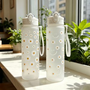 An 27.05oz Summer Daisy-Themed Straw Cup, Fresh and Portable, the Best Gift for Outdoor Camping, Summer Cup - Image 6