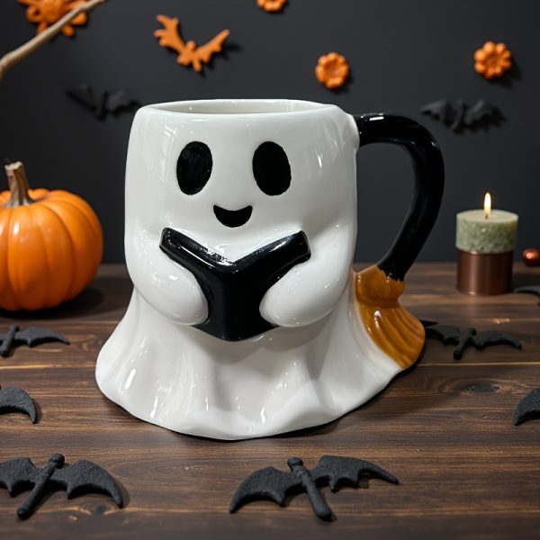 1pc Halloween Mug, Halloween Gift, Halloween Coffee Cup, Ceramic Cup, Water Cup, Mug, Festive Gift, Breakfast Cup
