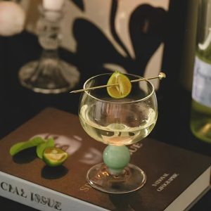 Elegant Vintage Green Glass Goblet - Perfect for Wine, Champagne, Juice & Cocktails - Hand Wash Only - Versatile Drinkware for Any Occasion - Image 7