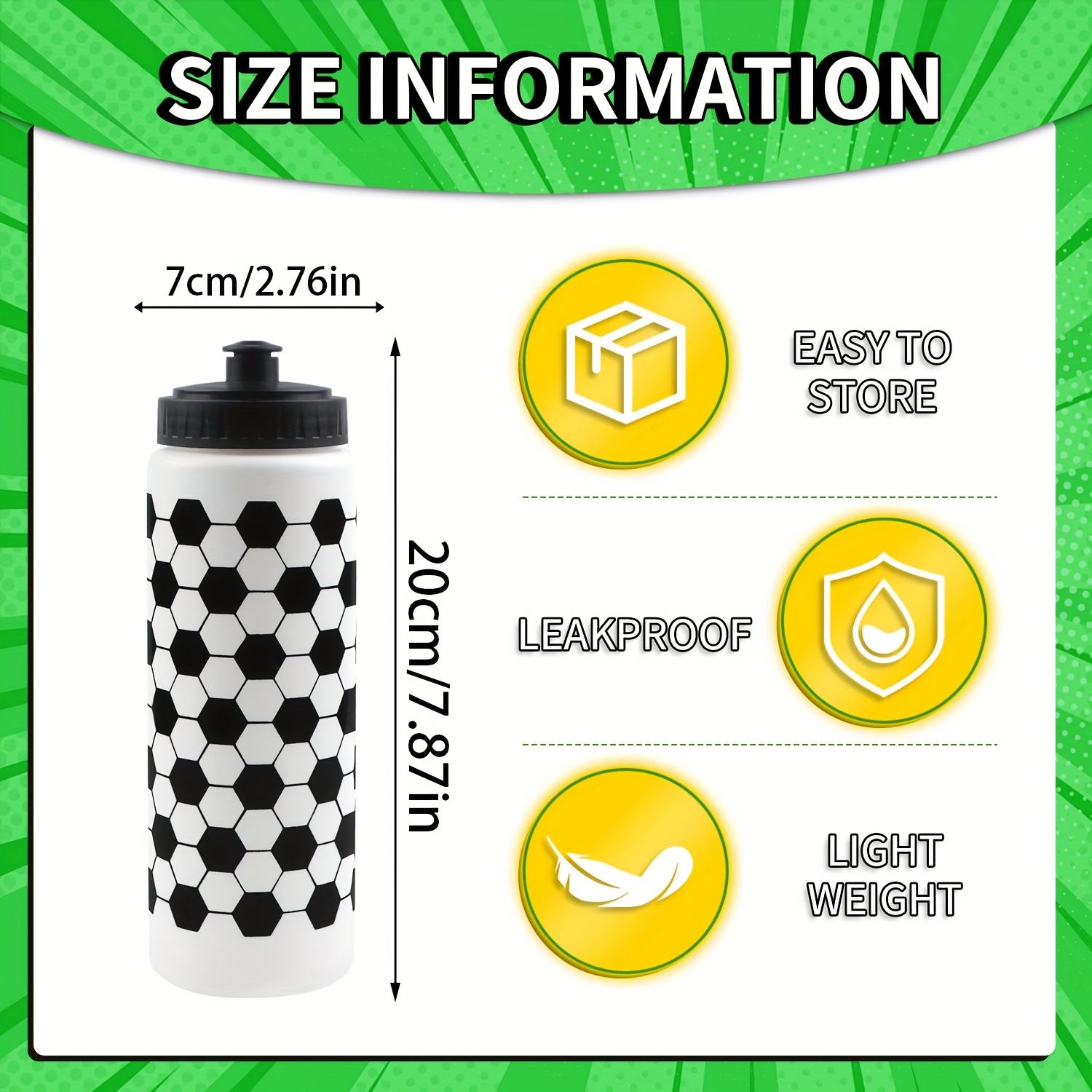 1pc Lightweight Hexagonal Pattern Sports Water Bottle - Durable Plastic with Easy-Pull Lid, Ideal for Students, Perfect for School Sports & Outdoor Activities - Image 6
