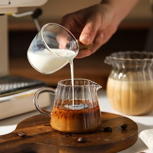 1pc/2pcs Ribbed Glass Tumblers, Glass Coffee Cups, Heat-Resistant Drinkware Vintage Smoothie Cups Transparent Glass Wine Ice Beer Cups, Beverage Glasses, Kitchen Glassware, Smoothie Cups, Easy Design, Reusable Glassware, Bar Additions - Image 2