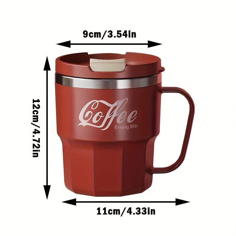 Double Insulated Stainless Coffee Mug with Lid - Reusable Cup, & Color Options, Dishwasher Travel-Friendly for Coffee & Tea - Perfect Gift for Holidays, Office, Camping (Ideal for hot - Image 8