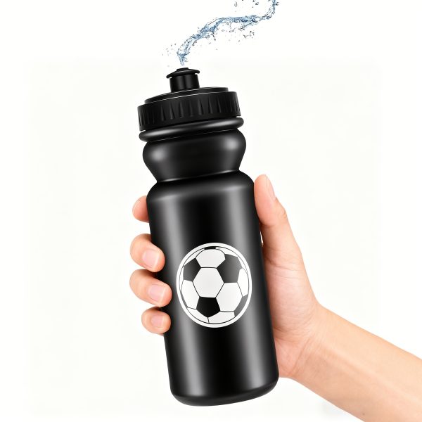1pc Lightweight Hexagonal Pattern Sports Water Bottle - Durable Plastic with Easy-Pull Lid, Ideal for Students, Perfect for School Sports & Outdoor Activities