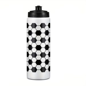 1pc Lightweight Hexagonal Pattern Sports Water Bottle - Durable Plastic with Easy-Pull Lid, Ideal for Students, Perfect for School Sports & Outdoor Activities - Image 5