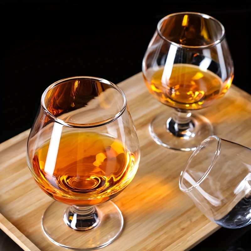 1pc, European Style Wine Glass Glass Liquor Cup Large Belly Whiskey Cup Stemmed Red Wine Glass Brandy Cup Glass - Image 1