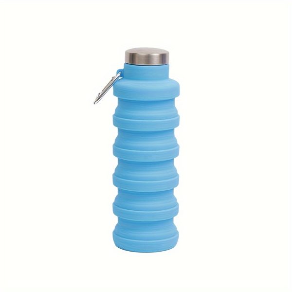 1pc Portable Folding Cup, Collapsible Silicone Water Cup, Reuseable 16oz, Lightweight Leakproof Portable Travel Water Bottles for Traveling Camping Hiking Sports Outdoors
