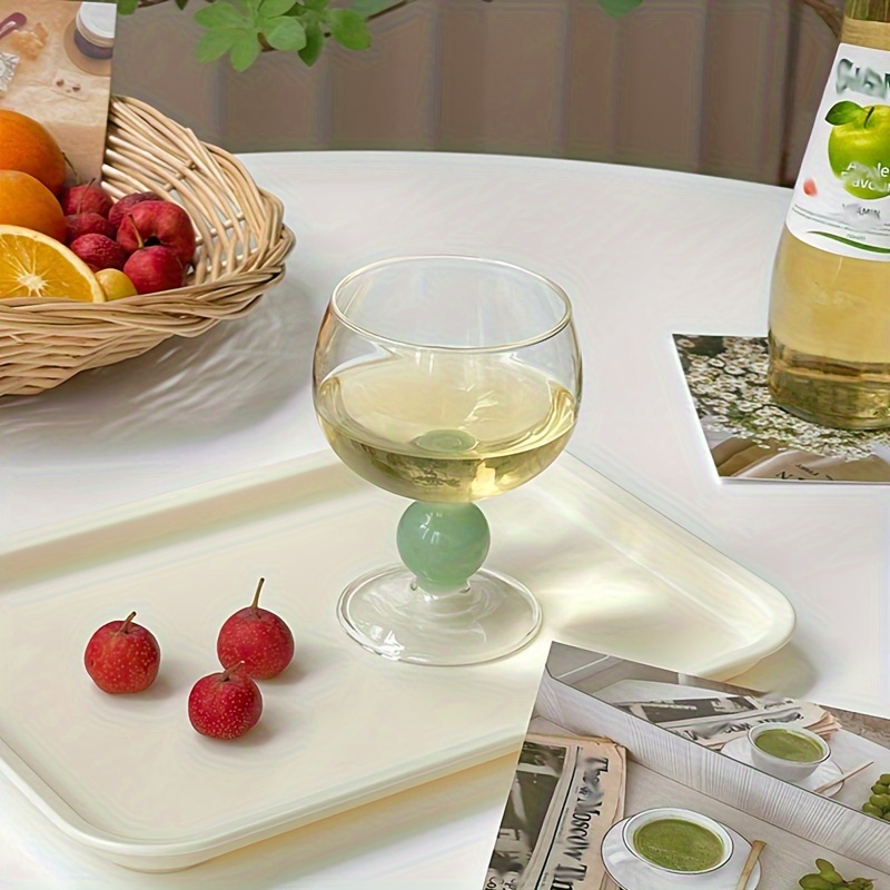 Elegant Vintage Green Glass Goblet - Perfect for Wine, Champagne, Juice & Cocktails - Hand Wash Only - Versatile Drinkware for Any Occasion - Image 3