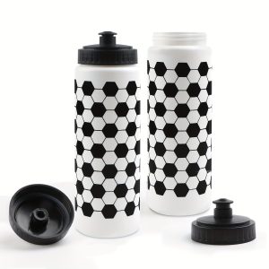 1pc Lightweight Hexagonal Pattern Sports Water Bottle - Durable Plastic with Easy-Pull Lid, Ideal for Students, Perfect for School Sports & Outdoor Activities - Image 2