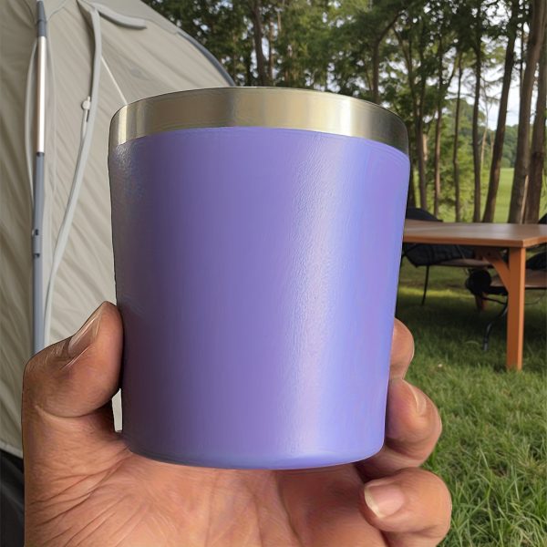 1pc, 8 Ounces, 260Ml, Mini Insulated Milk Cup, Small Capacity Red Wine Glass, Coffee Cup, Double-Layer Stainless Steel Vacuum Insulated Cup, Ice Cup, Compact And Convenient, with Lid, Suitable for Coffee, Red Wine, Tea