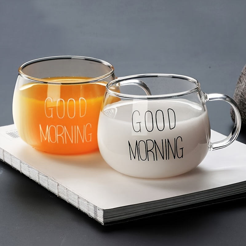 High Borosilicate Glass Transparent Coffee Cup, Glass Cereal Cup, Good Morning Cup, Milk Cup, Yogurt Tea Beverage, Oatmeal And Oatmeal Mixed Cup, INS Nordic Water Cup, Women