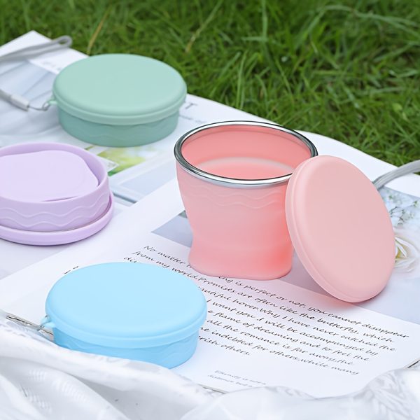1pc Portable Foldable Water Bridge Outdoor Camping Travel Mug, 6.76oz Compression Cup for Tea and Coffee