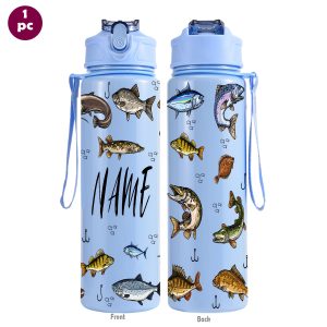 1pc of a 26Oz (760Ml) Personalized Sports Water Bottle with a Straw, Perfect for Gym Workouts And Outdoor Activities. an Ideal Summer Gift for Loved Ones, It'S Also a Great Option for Outdoor Sports Fans, Featuring a Fish Pattern Design - Image 5