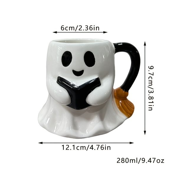 1pc Halloween Mug, Halloween Gift, Halloween Coffee Cup, Ceramic Cup, Water Cup, Mug, Festive Gift, Breakfast Cup