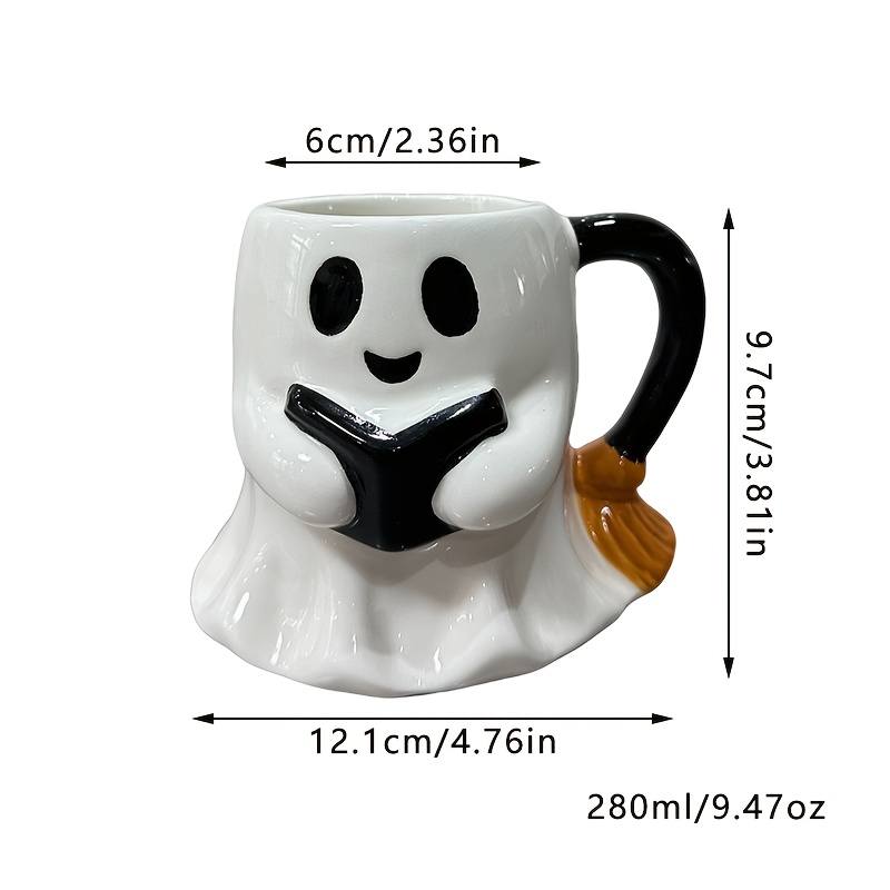 1pc Halloween Mug, Halloween Gift, Halloween Coffee Cup, Ceramic Cup, Water Cup, Mug, Festive Gift, Breakfast Cup - Image 1