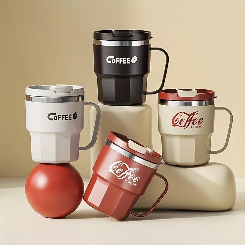 Double Insulated Stainless Coffee Mug with Lid - Reusable Cup, & Color Options, Dishwasher Travel-Friendly for Coffee & Tea - Perfect Gift for Holidays, Office, Camping (Ideal for hot - Image 3