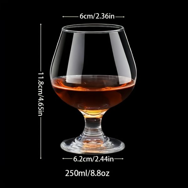 1pc, European Style Wine Glass Glass Liquor Cup Large Belly Whiskey Cup Stemmed Red Wine Glass Brandy Cup Glass