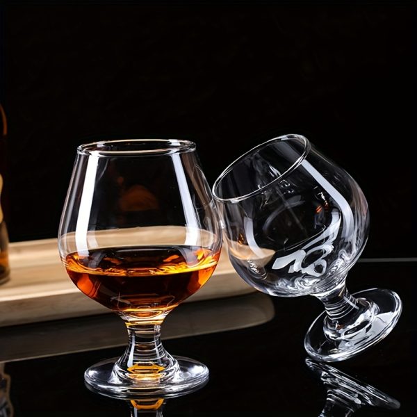 1pc, European Style Wine Glass Glass Liquor Cup Large Belly Whiskey Cup Stemmed Red Wine Glass Brandy Cup Glass