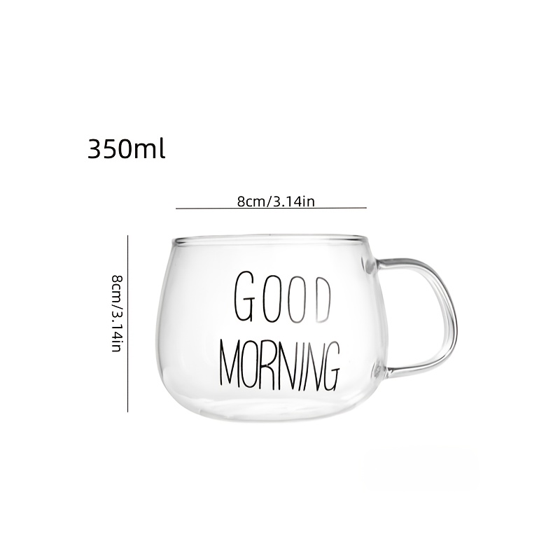 High Borosilicate Glass Transparent Coffee Cup, Glass Cereal Cup, Good Morning Cup, Milk Cup, Yogurt Tea Beverage, Oatmeal And Oatmeal Mixed Cup, INS Nordic Water Cup, Women