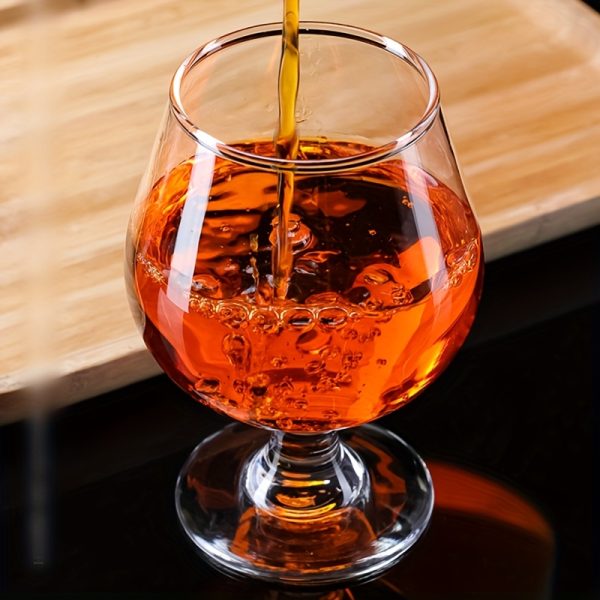 1pc, European Style Wine Glass Glass Liquor Cup Large Belly Whiskey Cup Stemmed Red Wine Glass Brandy Cup Glass