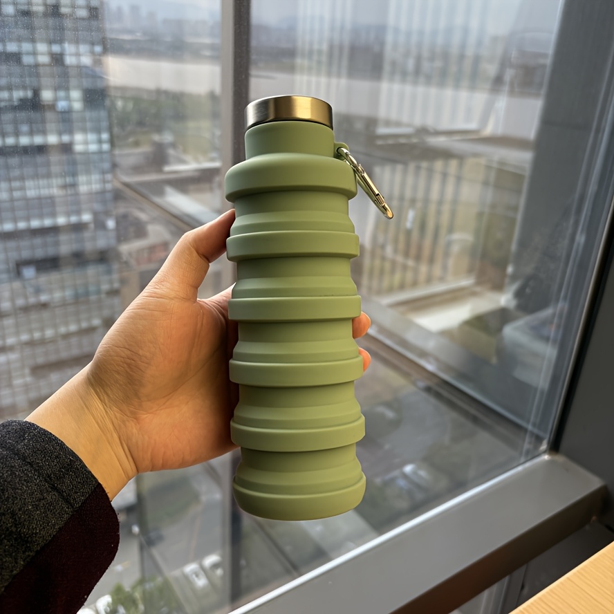 1pc Portable Folding Cup, Collapsible Silicone Water Cup, Reuseable 16oz, Lightweight Leakproof Portable Travel Water Bottles for Traveling Camping Hiking Sports Outdoors - Image 5