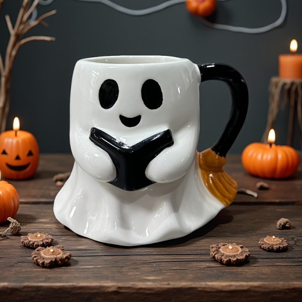 1pc Halloween Mug, Halloween Gift, Halloween Coffee Cup, Ceramic Cup, Water Cup, Mug, Festive Gift, Breakfast Cup