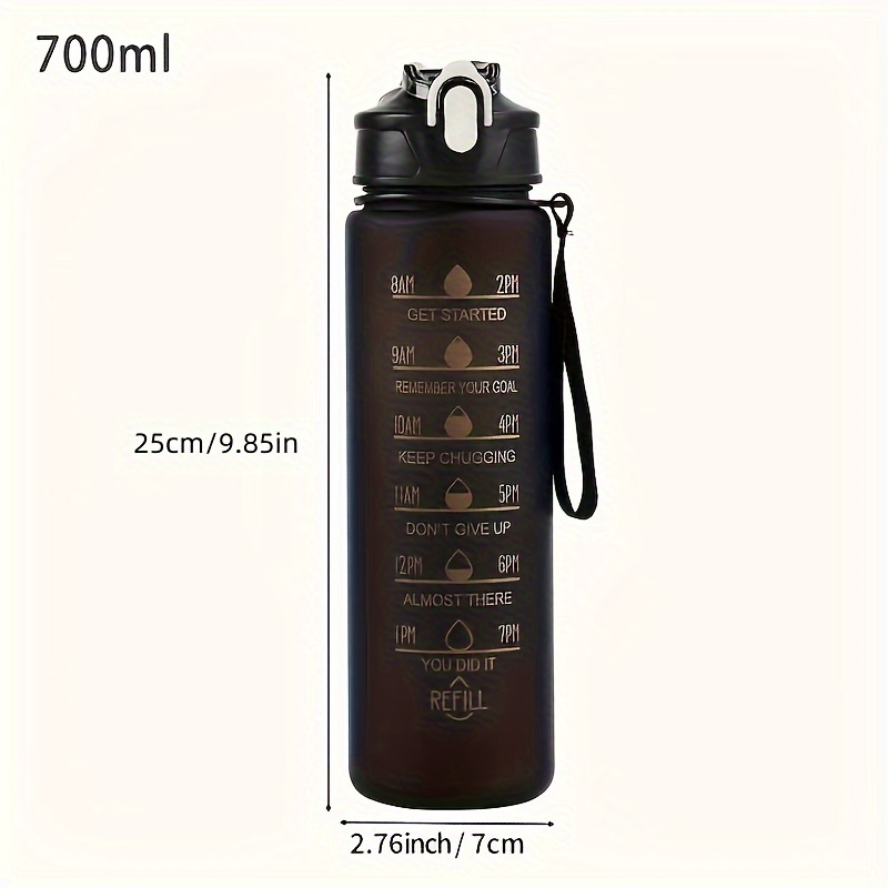 1pc Gradient Sports Water Bottle with Straw & Time Marker - Leakproof, Motivational Polycarbonate Cup - For Men & Women - Perfect for Outdoor Fitness, Hiking, Camping, Gym Activities & Travel - Ideal Gift for Athletes & Fitness Enthusiasts - Image 5